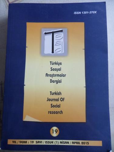 Türkiye Sosyal Araştırmalar Dergisi 2015 / 19