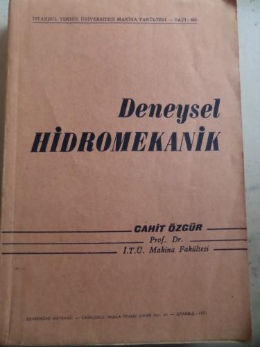 Deneysel Hidromekanik Cahit Özgür