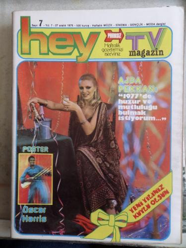 Hey Dergisi 1976 / 15 Kapak Ajda Pekkan - Tv Magazin Ekiyle Birlikte
