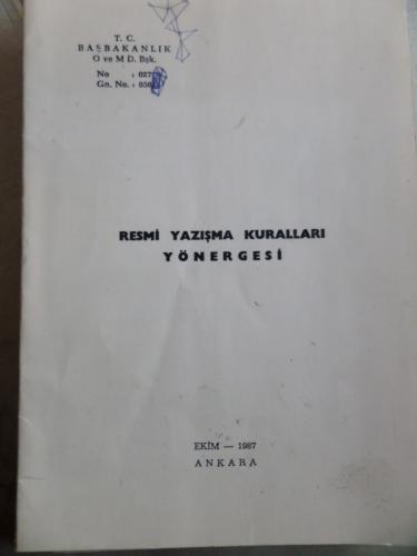 Resmi Yazışma Kuralları Yönergesi