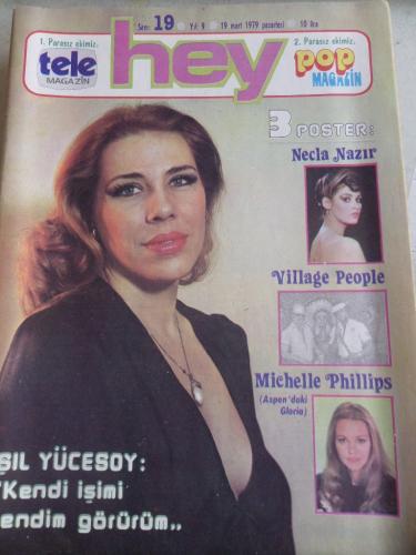 Hey Dergisi 1979 / 19 Kapak Işıl Yücesoy - Poster Necla Nazır - Tele M