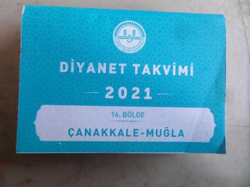 2021 Diyanet Takvimi Çanakkale Muğla