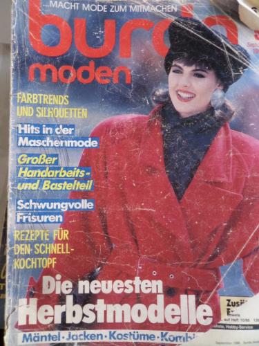 Burda Dergisi 1986 / 9 ( Paftasız )