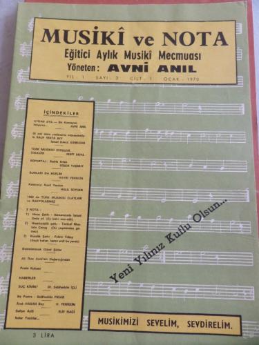 Musiki ve Nota Eğitici Aylık Musiki Mecmuası 1970 / 3