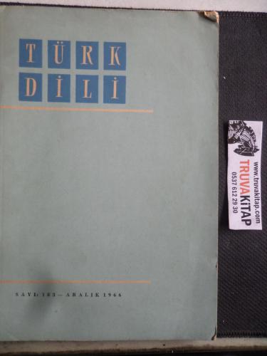 Türk Dili Dergisi 1966 / 183