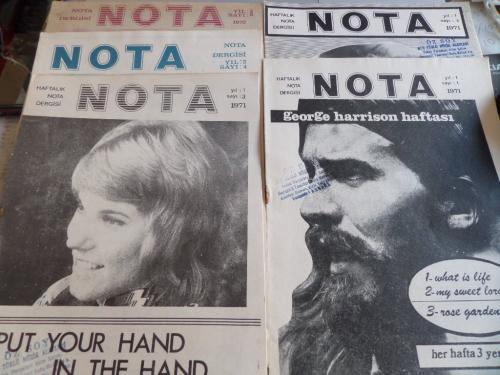 Nota Haftalık Nota Dergisi 1971 / 1-2-3-4-5