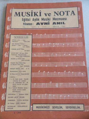 Musiki ve Nota Eğitici Aylık Musiki Mecmuası 1969 / 2