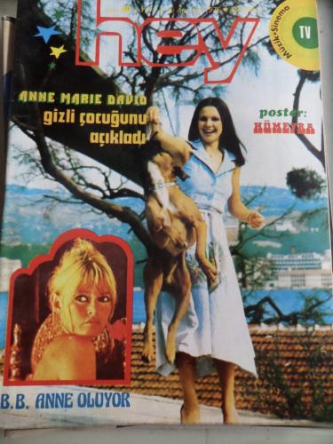 Hey Dergisi 1975 / 40 Kapak Anne Marie David Gizli Çocuğunu Açıkladı -