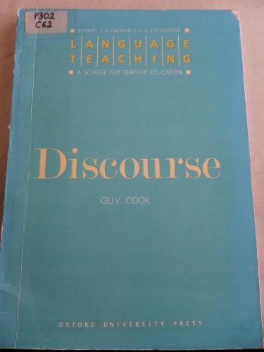 Discourse* Guy Cook
