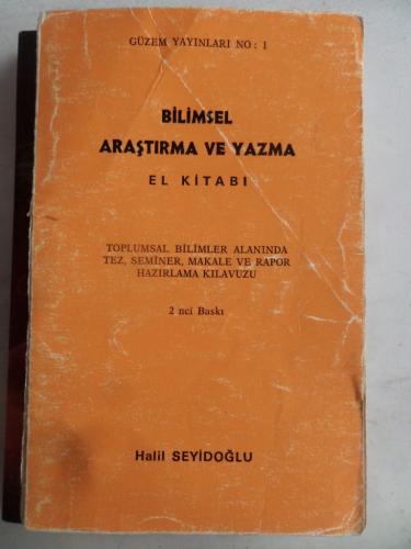 Bilimsel Araştırma ve Yazma El Kitabı Halil Seyidoğlu