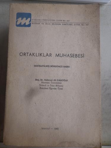 Ortaklıklar Muhasebesi Mehmet Ali Canoğlu