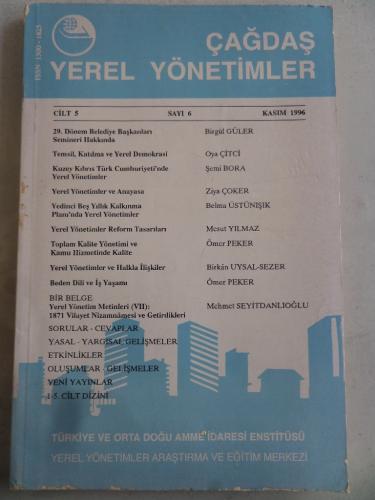 Çağdaş Yerel Yönetimler 1996 / 6