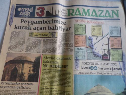 Çağdaş Gazete Yeni Asır 7 Haziran 1984 Ramazan Eki