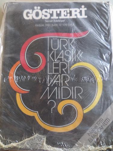 Gösteri Sanat Edebiyat Dergisi 1981 / 12