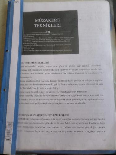 Müzakere Teknikler Notu