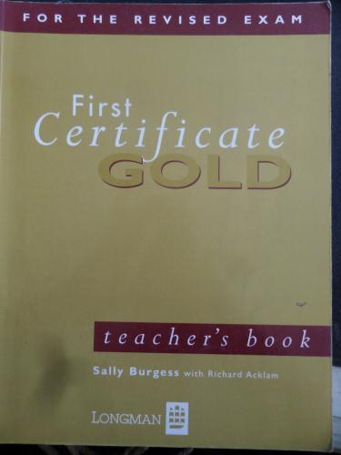 First Certificate Gold Teacher's book