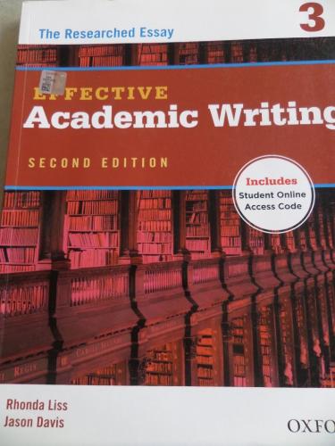 Effective Academic Writing 3 Rhonda Liss