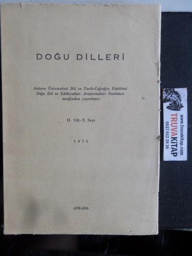 Doğu Dilleri II. Cilt 2. Sayı