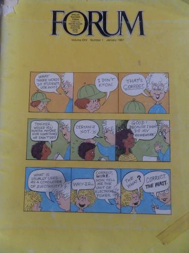 Forum English Teaching Forum Volume XXV Number 1 January 1987