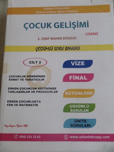 Çocuk Gelişimi 2. Sınıf Bahar Dönemi Çözümlü Soru Bankası 2. Cilt
