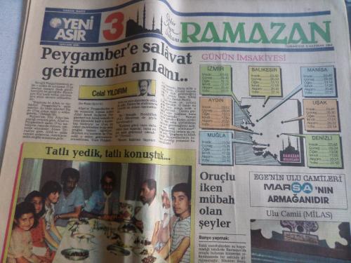 Çağdaş Gazete Yeni Asır 9 Haziran 1984 Ramazan Eki