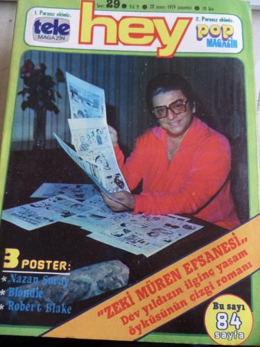Hey Dergisi 1979 / 29 Kapak Zeki Müren Efsanesi - Poster Nazan Şoray -