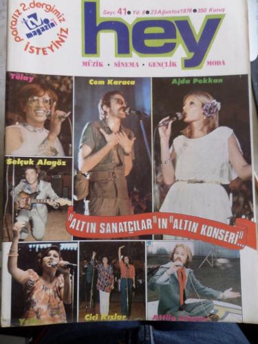 Hey Dergisi 1976 / 41 Kapak Altın Sanatçıların Altın Konseri - Tv Maga