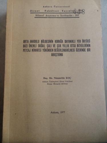 Orta Anadolu Bölgesinin Kurağa Dayanıklı Yer Örtücü Bazı Önemli Doğal 