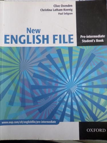 New English File Pre-Intermediate Student's Book Clive Oxenden