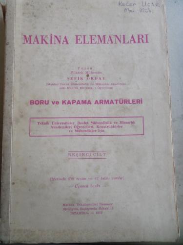 Makina Elemanları 5. Cilt Şefik Okday