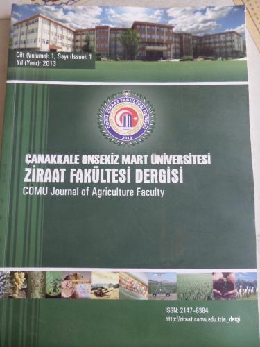 Çanakkale Onsekiz Mart Üniversitesi Ziraat Fakültesi Dergisi 2013 / 1