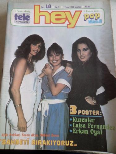Hey Dergisi 1979 / 18 Kapak Ajda Pekkan Sezen Aksu Nükhet Duru Sahneyi