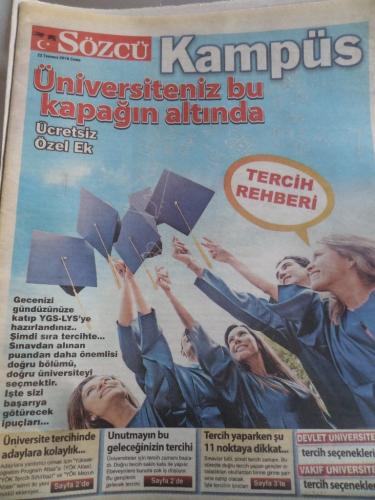 Sözcü Gazetesi Kampüs Eki 22 Temmuz 2016 - Üniversiteniz Bu Kapağın Altında