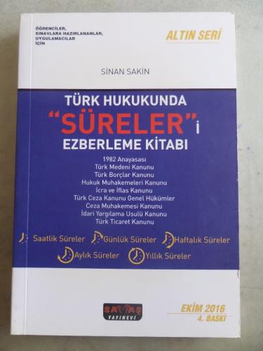Türk Hukukunda Süreler'i Ezberleme Kitabı