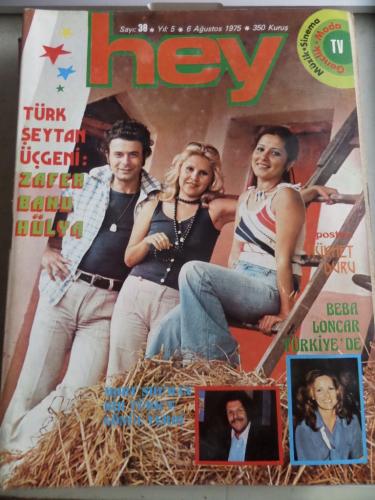Hey Dergisi 1975 / 38 Kapak Türk Şeytan Üçgeni Zafer Banu Hülya - Post