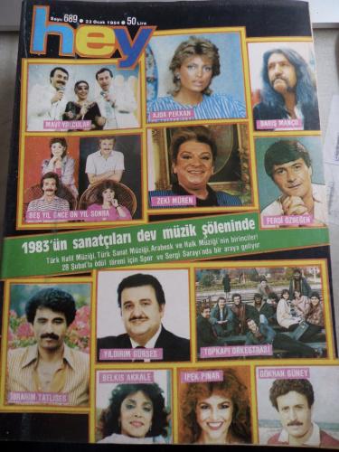 Hey Dergisi 1984 / 689 1983 Sanatçıları Dev Müzik Şöleninde