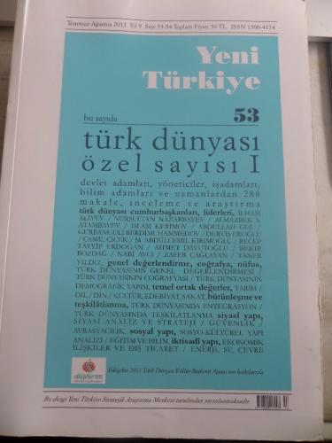 Yeni Türkiye 2013 / 53-54 Türk Dünyası Özel Sayısı I