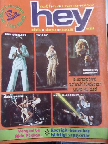 Hey Dergisi 1976 / 51 Kapak Koçyiğit Gencabay İşbirliği Yapıyorlar- Tv