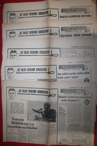 Akşam Gazetesi 9 -10-11-12-13 Aralık 1966 / Ve Talat Aydemir Konuşuyor