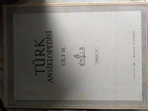Türk Ansiklopedisi Cilt IX Fasikül 66