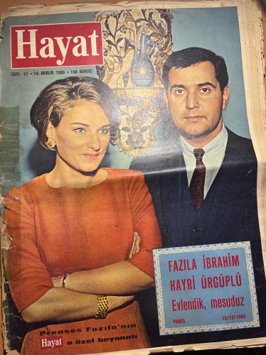 Hayat Dergisi 1965 / 51 - Fazıla İbrahim Hayri Ürgüplü Evlendik, Mesud