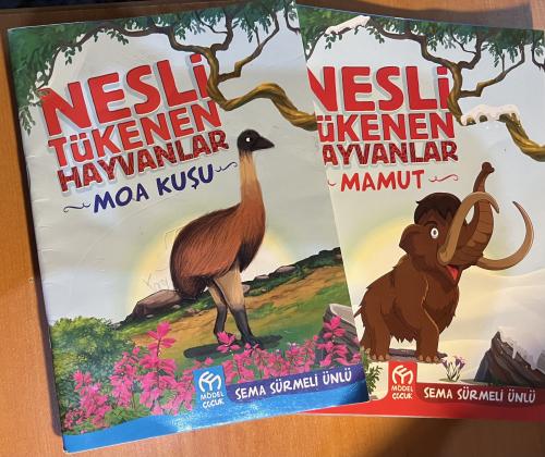 Nesli Tükenen Hayvanlar Moa Kuşu - Mamut (2 Kitap) Sema Sürmeli Ünlü