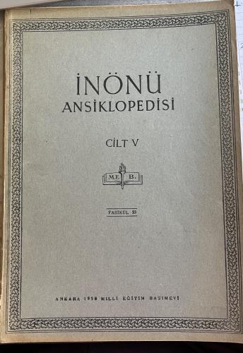 İnönü Ansiklopedisi Cilt V Fasikül 33