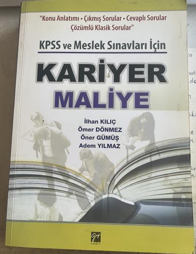 KPSS Ve Meslek Sınavları İçin Kariyer Maliye / İkinci El İlhan Kılıç