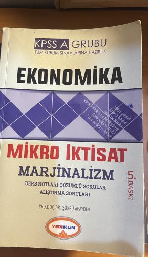 Ekonomika mikro İktisat Marjinalizm Ders notları-Çözümlü Sorular Alışt
