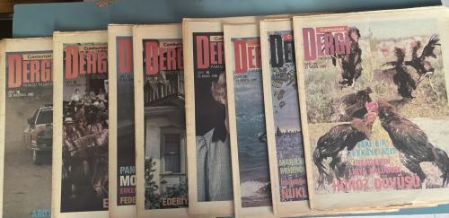 Cumhuriyet Dergi Pazar Eki 1986 / 11-13-14-15-16-17-18-19 Sayıları (8 Adet)