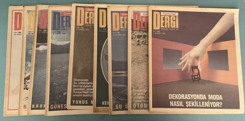 Cumhuriyet Dergi Pazar Eki 1989 / 170-171-172-173-174-175-176-177-198 (9 Adet)