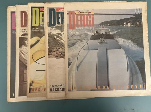 Cumhuriyet Dergi Pazar Eki 1988 / 138-145-146-147-148 (5 Adet)