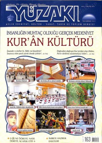 Yüzakı Aylık Edebiyat Kültür Sanat Tarih ve Toplum Dergisi 2018 / 163