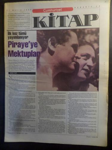 Cumhuriyet Kitap 21 Mayıs 1998 / 431 - Piraye'ye Mektuplar